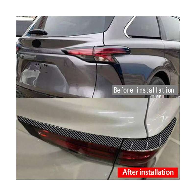 for Sienna 2021 2022 Car Carbon Fiber External Rear Tail Light Lamp Cover Garnish Strip Eyebrow Cov