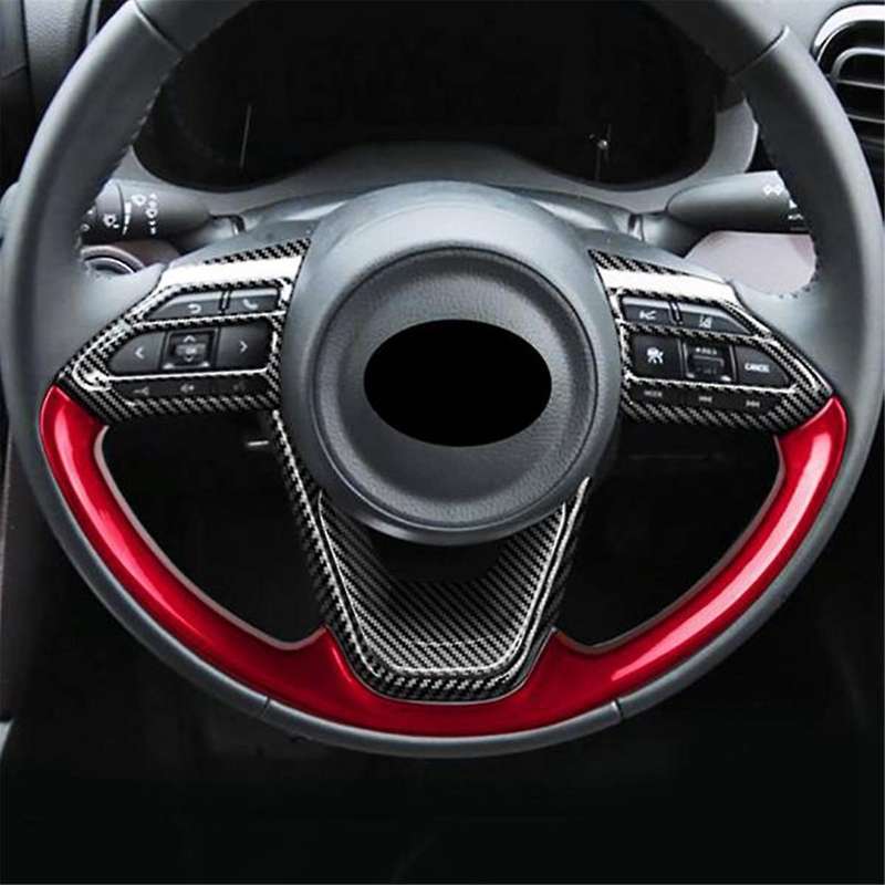 for Sienta Aqua Yaris 2022 2023 Car Steering Wheel Panel Cover Trim Frame Sticker Accessories C