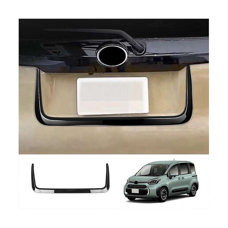 for Sienta 10 Series 2022 2023 Exterior Abs Gloss Black Rear Door Trunk Strip Moulding Trims Cover
