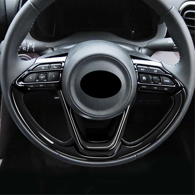 for Sienta Aqua Yaris 2022 2023 Car Steering Wheel Panel Cover Trim Frame Sticker Accessories B