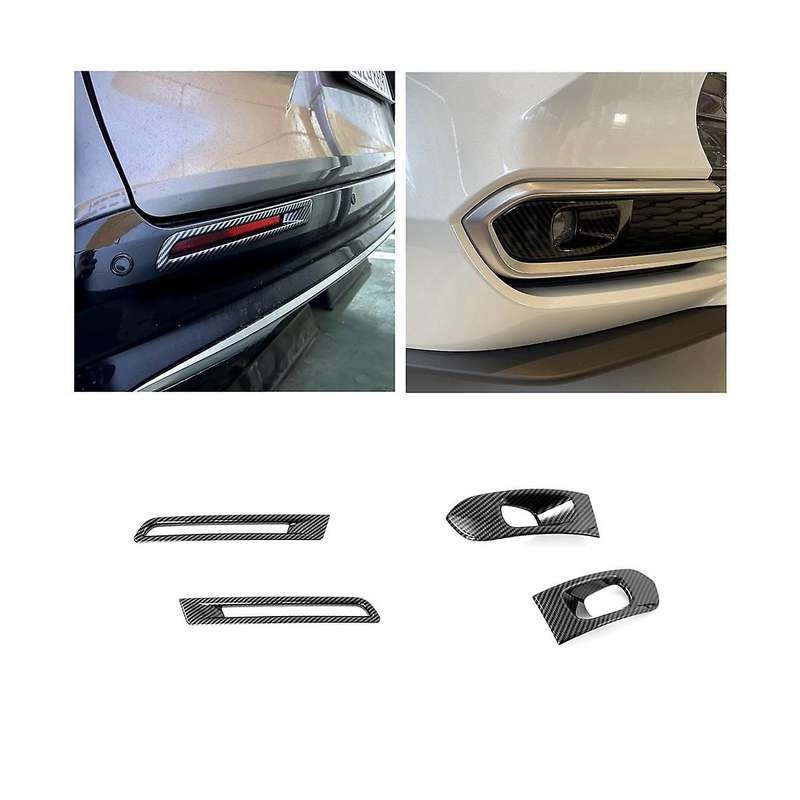 for Sienna 2021 2022 Car Front and Rear Fog Light Lamp Cover Trim Sticker Molding Accessories ,abs
