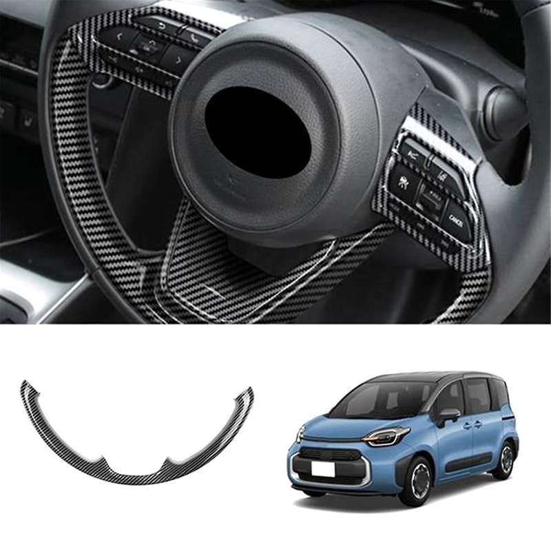 for Sienta Aqua Yaris 2022 2023 Car Steering Wheel Panel Cover Trim Frame Sticker Accessories A