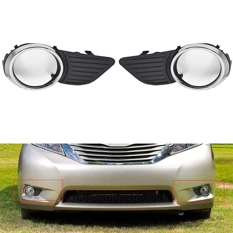 for Sienna XLE 2011-2015 Front Fog Light Lamp Frame Cover Trim Driver Side 5212808030 52040-08010 TO
