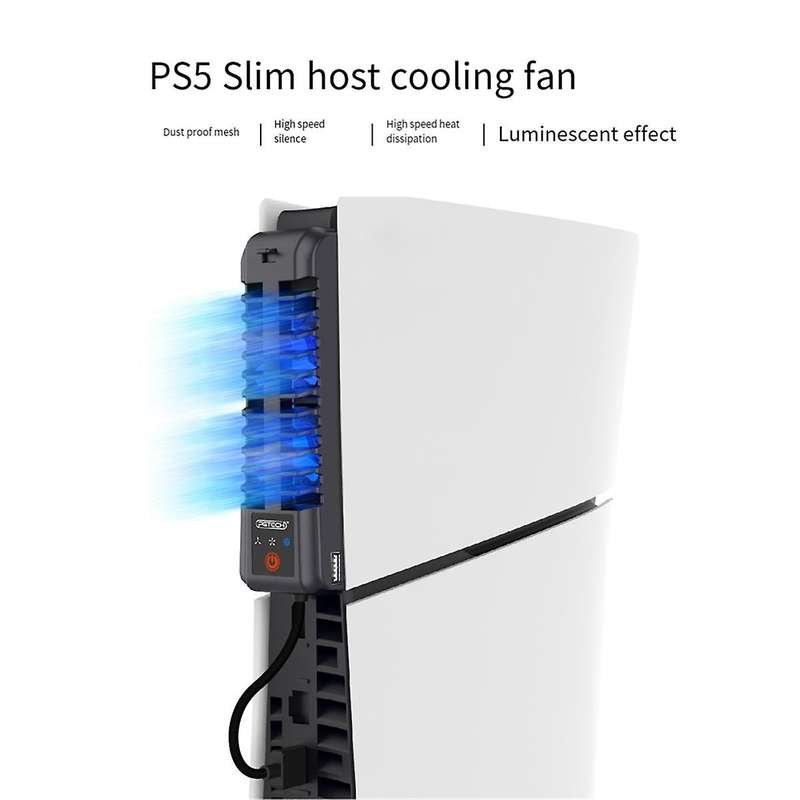 for Slim Console Rear Cooling Blu-Ray Fan Thermal Cooling Fan with 3 Speed Multi-Functional Convenie