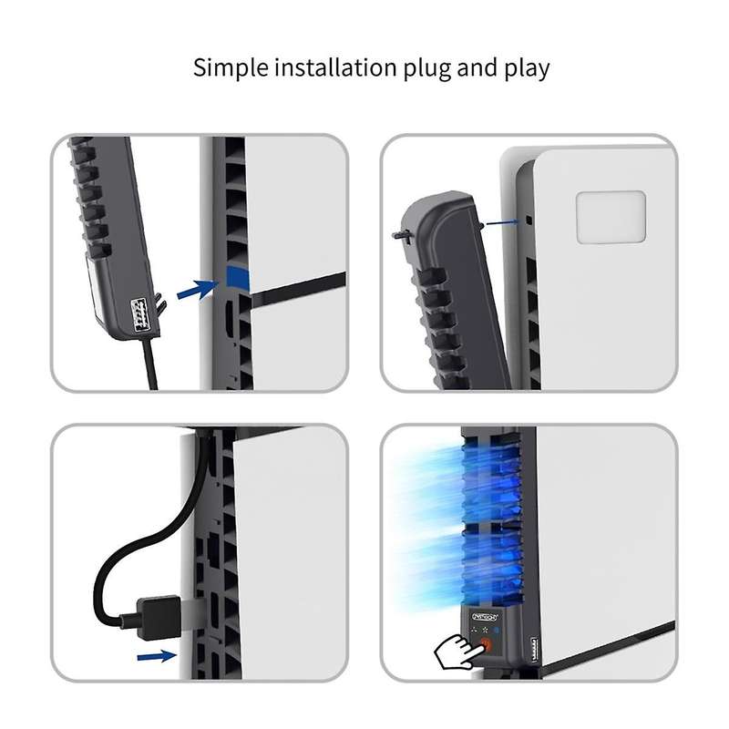 for Slim Console Rear Cooling Blu-Ray Fan Thermal Cooling Fan with 3 Speed Multi-Functional Convenie