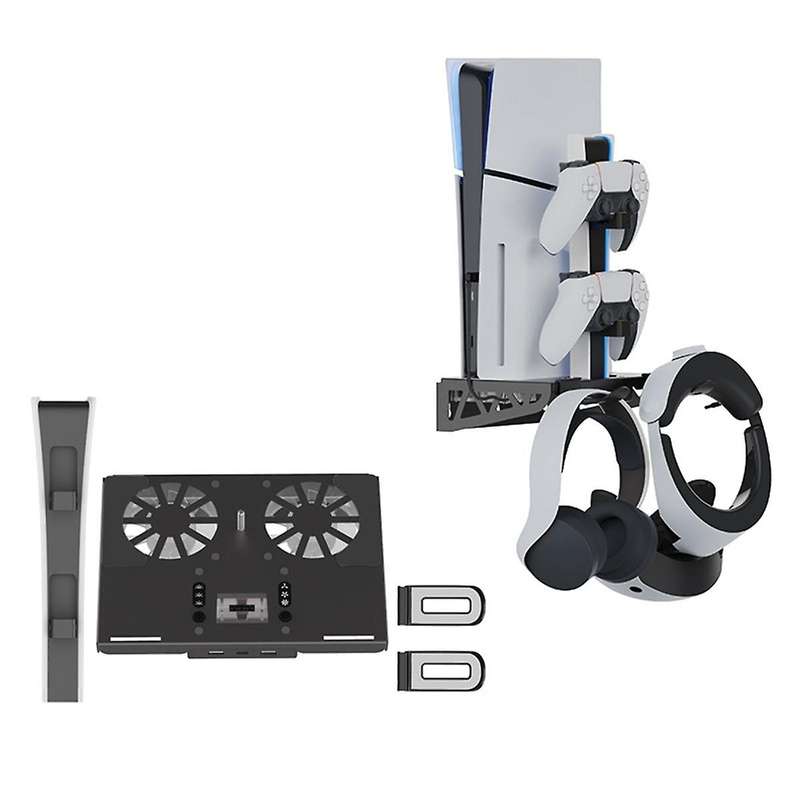 for Slim Console Wall Mount Cooling Fan Holder Gamepad Seat Charger Headset VR Helmet Multifunctiona