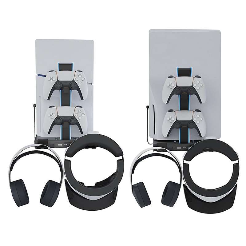 for Slim Console Wall Mount Cooling Fan Holder Gamepad Seat Charger Headset VR Helmet Multifunctiona