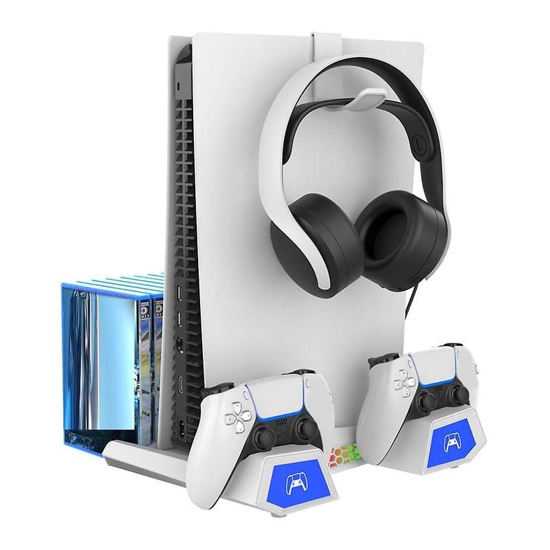 for Slim/ Console Cooling Base Controller Docking Station Disc Headphone Organizer with Rgb Phantom