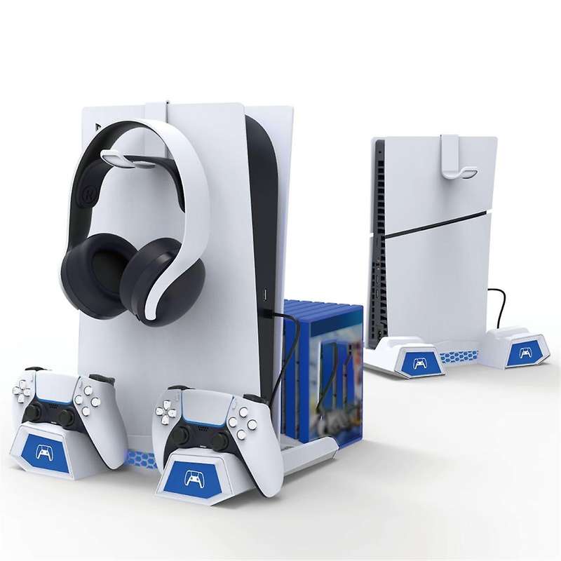 for Slim/ Console Cooling Base Controller Docking Station Disc Headphone Organizer with Rgb Phantom