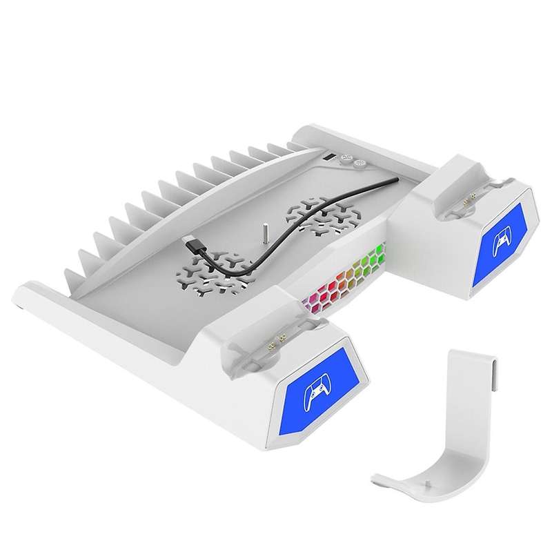 for Slim/ Console Cooling Base Controller Docking Station Disc Headphone Organizer with Rgb Phantom