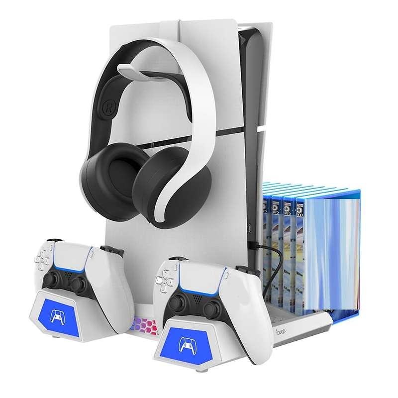 for Slim/ Console Cooling Base Controller Docking Station Disc Headphone Organizer with Rgb Phantom