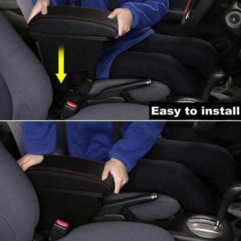 for Smart 450 451453 454 Fortwo Armrest Box Double-Layer USB Car Center Armrest Box with