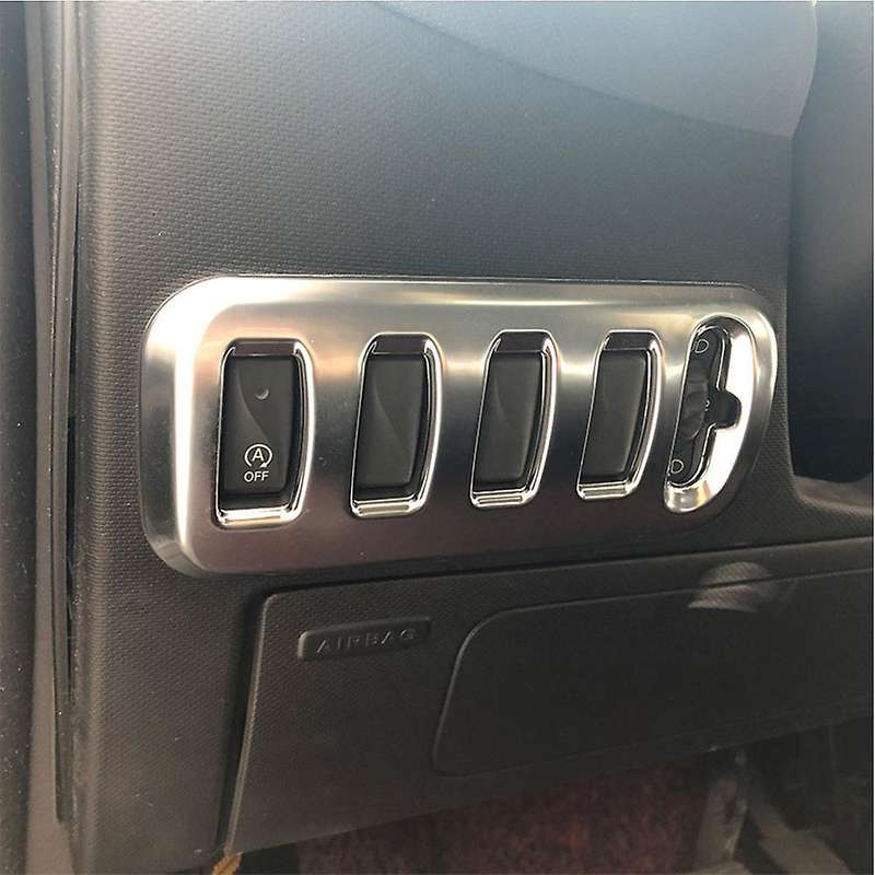 for Smart 453 2015-2020 Car Silver ABS Headlight Switch Cover Trim Interior Car Accessories