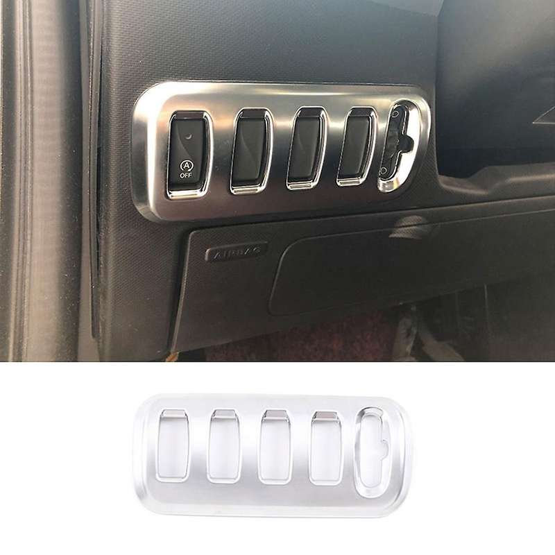 for Smart 453 2015-2020 Car Silver ABS Headlight Switch Cover Trim Interior Car Accessories