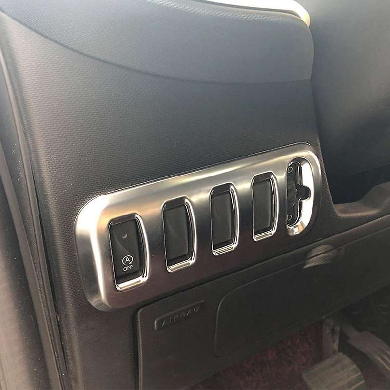 for Smart 453 2015-2020 Car Silver ABS Headlight Switch Cover Trim Interior Car Accessories