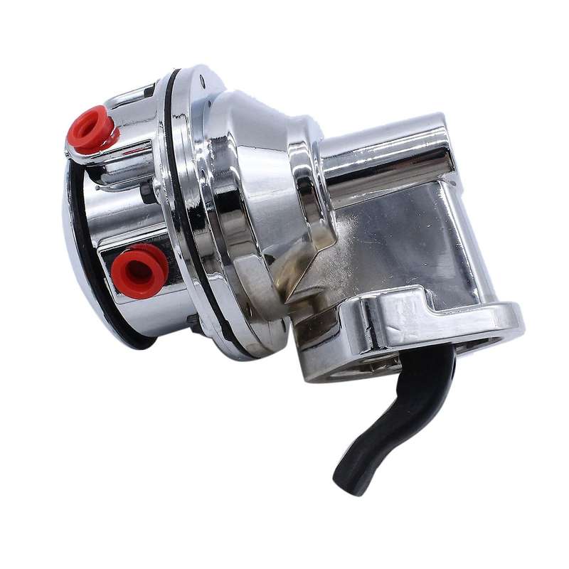 for Small Block V8 Mechanical Fuel Pump - Two Valve 80 8 Psi - (262-400), Chrome Car Accessories