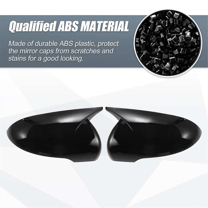 for Sorento 2016-2019 Car Rearview Side Mirror Cover Wing Cap Exterior Door Rear View Case Trim ,Bla