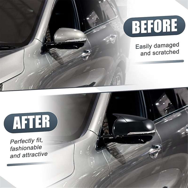 for Sorento 2016-2019 Car Rearview Side Mirror Cover Wing Cap Exterior Door Rear View Case Trim ,Bla