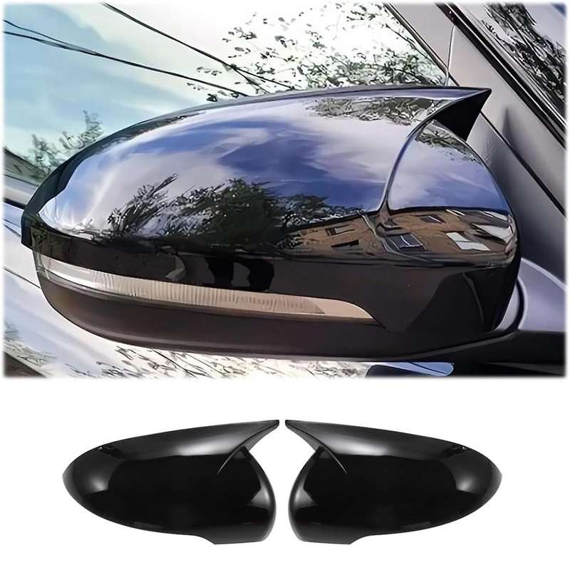 for Sorento 2016-2019 Car Rearview Side Mirror Cover Wing Cap Exterior Door Rear View Case Trim ,Bla