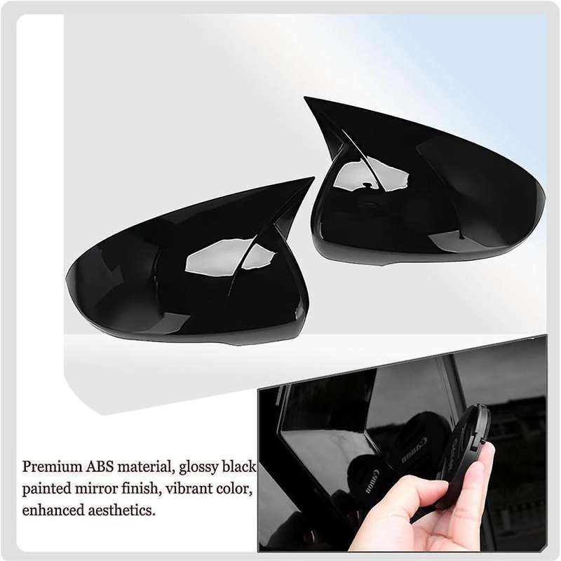 for Sorento 2016-2019 Car Rearview Side Mirror Cover Wing Cap Exterior Door Rear View Case Trim ,Bla