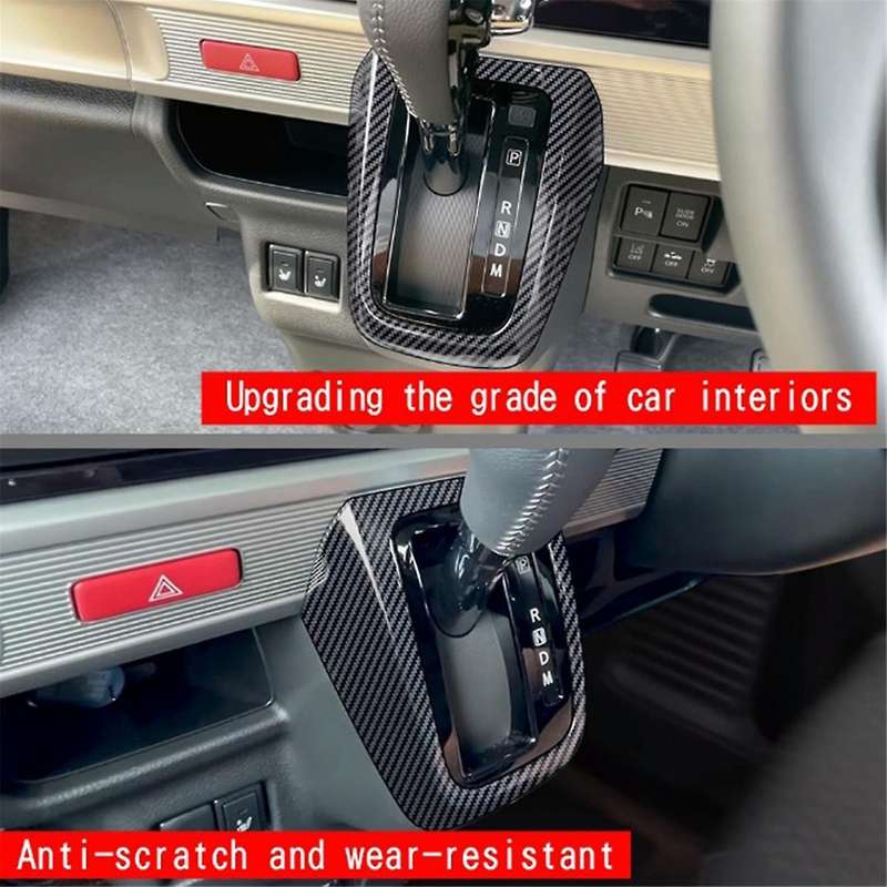 for SPACIA 2017-2022 Car Gear Shift Panel Frame Trim Cover Car Interior Accessories Carbon Fiber Pat