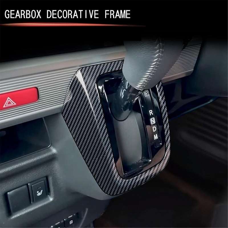 for SPACIA 2017-2022 Car Gear Shift Panel Frame Trim Cover Car Interior Accessories Carbon Fiber Pat