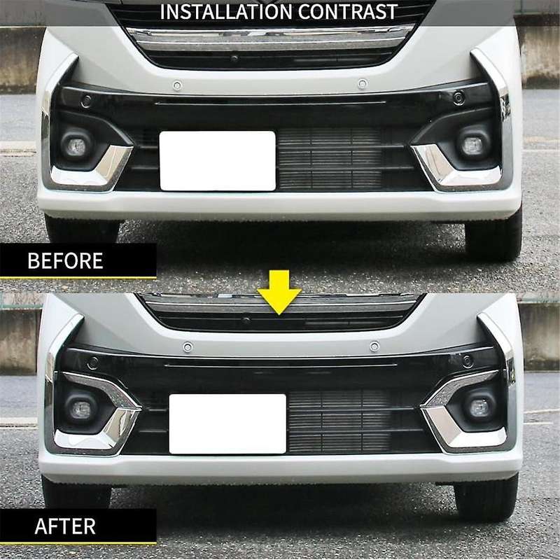 for Spacia Custom MK54S MK94S 2024 Front Bumper Fog Lamp Eyebrow Cover Decorative Trim Accessories