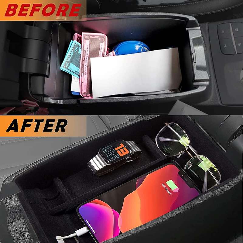 for Sport 2021 2022 Center Console Dashboard Organizer Armrest Storage Box Insert Tray Accessories,F