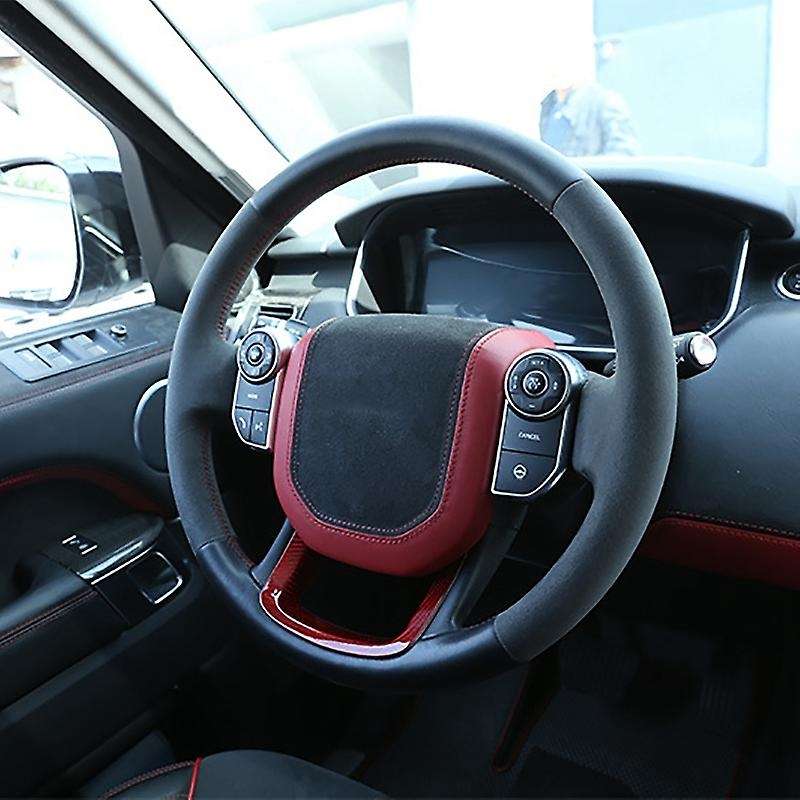 for Sport 2014-2017 Real Carbon Fiber Car Steering Wheel Decoration Cover Trim Frame Stickers Access
