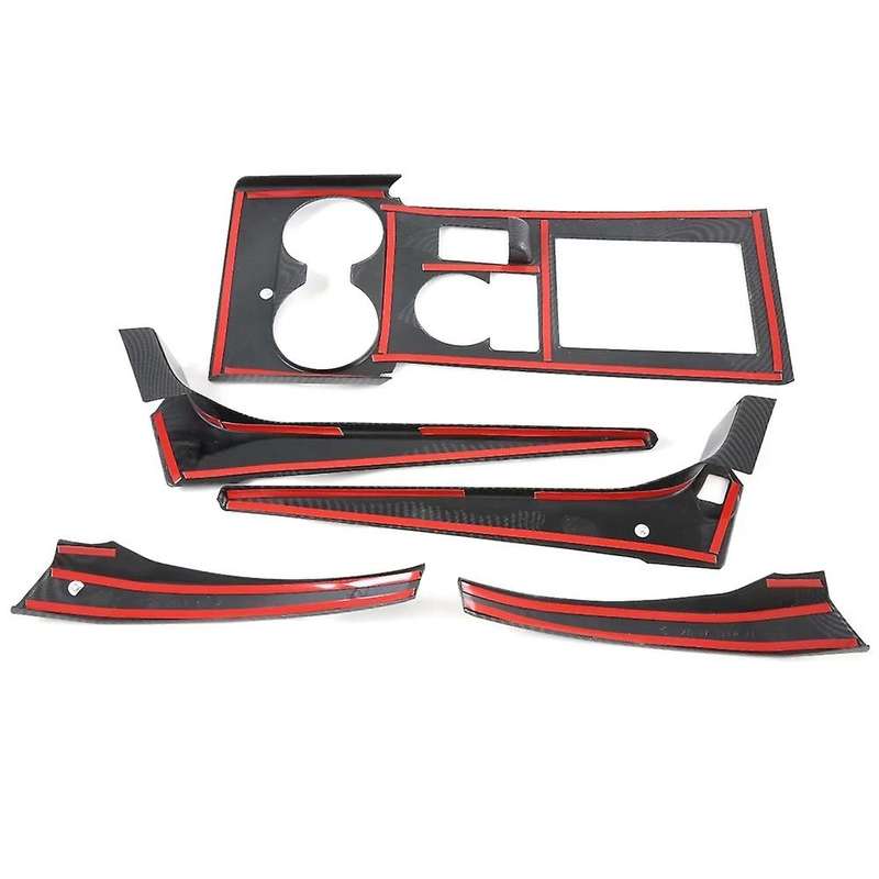 for Sport Montero Sport 2020 ABS Carbon Fiber Interior Gear Shift Panel Side Decor Trim 5Pcs