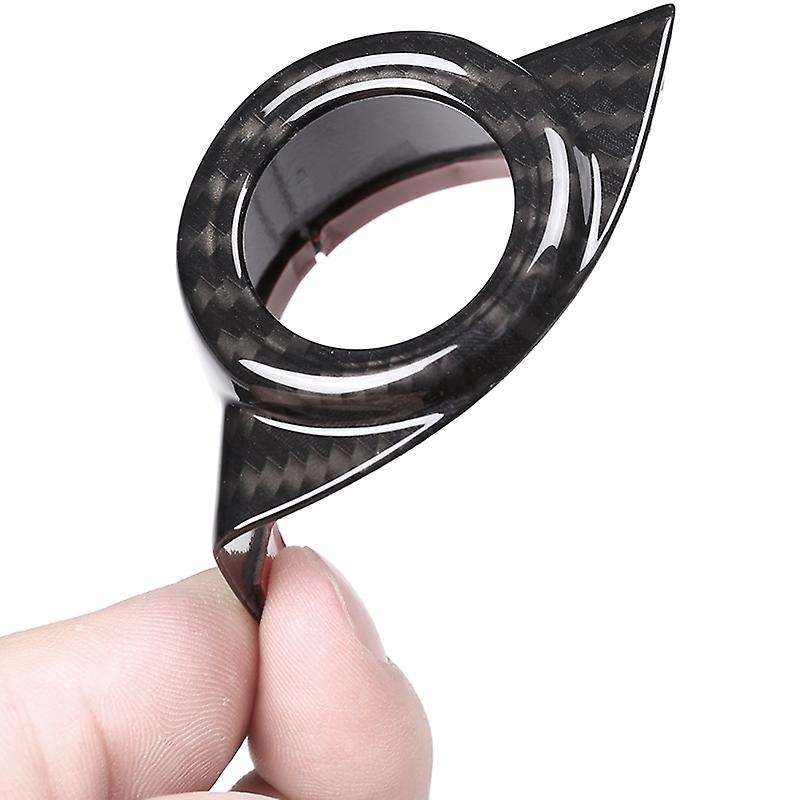 for Stelvio 2017 2018 Carbon Fiber Style ABS Plastic Car Start Engine Stop Cover Trim