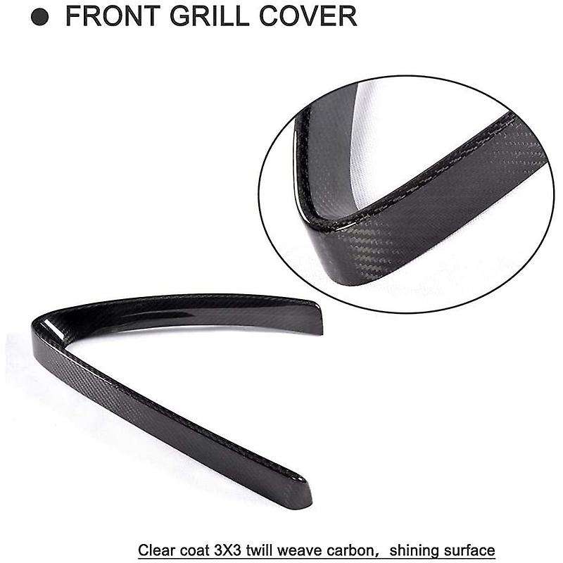 for Stelvio 2017-2019 Car Carbon Fiber Front Bumper Air Grilles V Frame Cover Trim Sticker Accessori