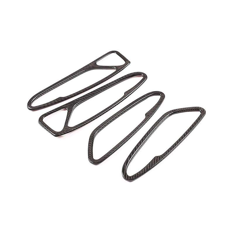 for Stelvio 2017 2018 2019 Dry Carbon Fiber Car Door Interior Handle Frame Trim Accessories