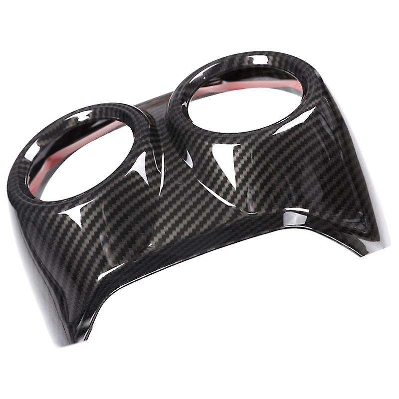 for Stelvio 2017 2018 Carbon Fiber Style ABS Rear Row Air Conditioning Vent Cover Frame Trim