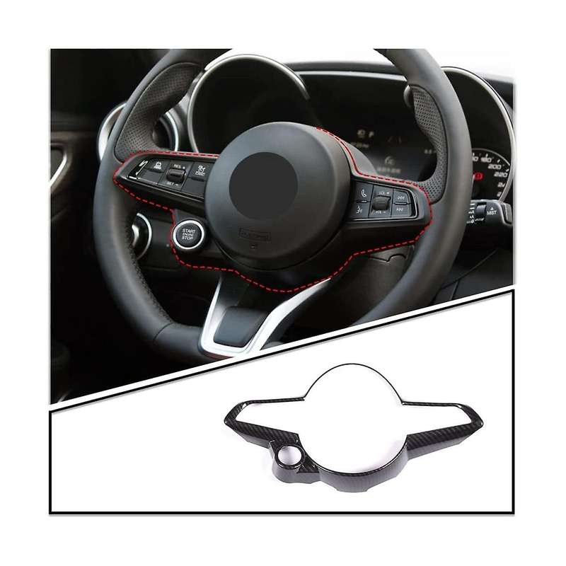 for Stelvio 2020-2022 Car Steering Wheel Decorative Trim Frame Sticker Interior Accessories