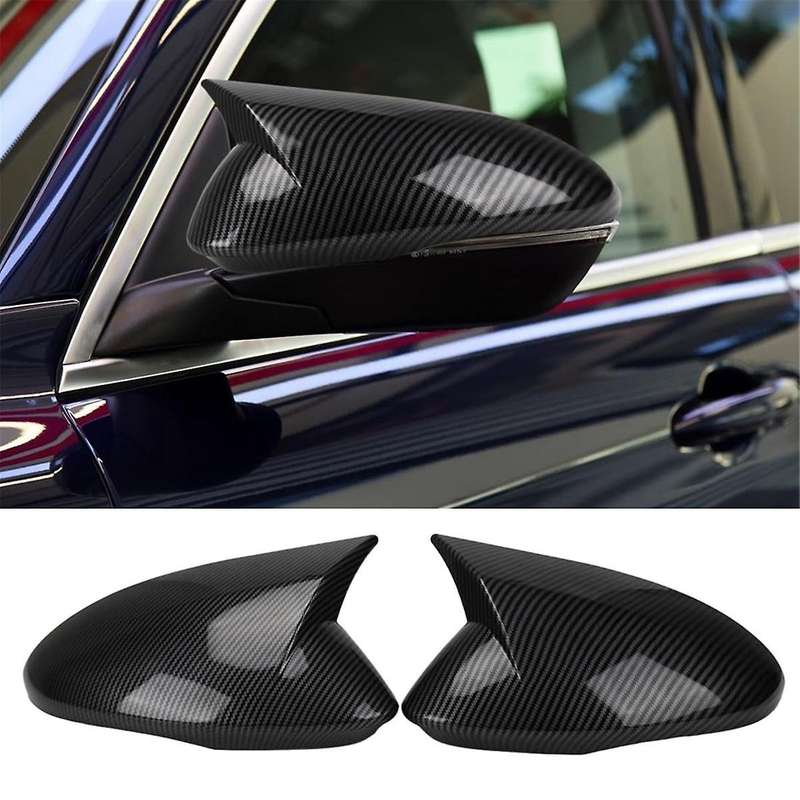 for Stelvio 2018-2023 Car Rearview Side Mirror Cover Cap Door Rear View Case Trim ,Carbon Fiber