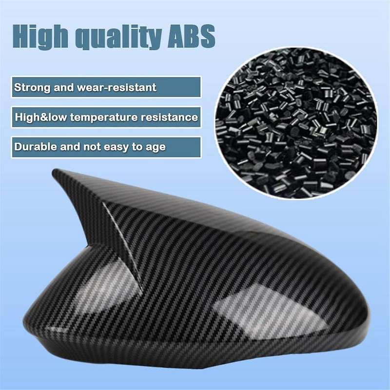 for Stelvio 2018-2023 Car Rearview Side Mirror Cover Cap Door Rear View Case Trim ,Carbon Fiber