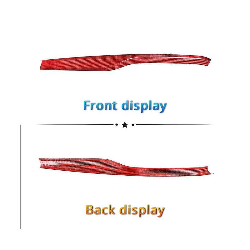 for Stelvio 2017-2020 Car Dashboard Cover Trim Decoration Central Control Strip Trim Stickers ,red