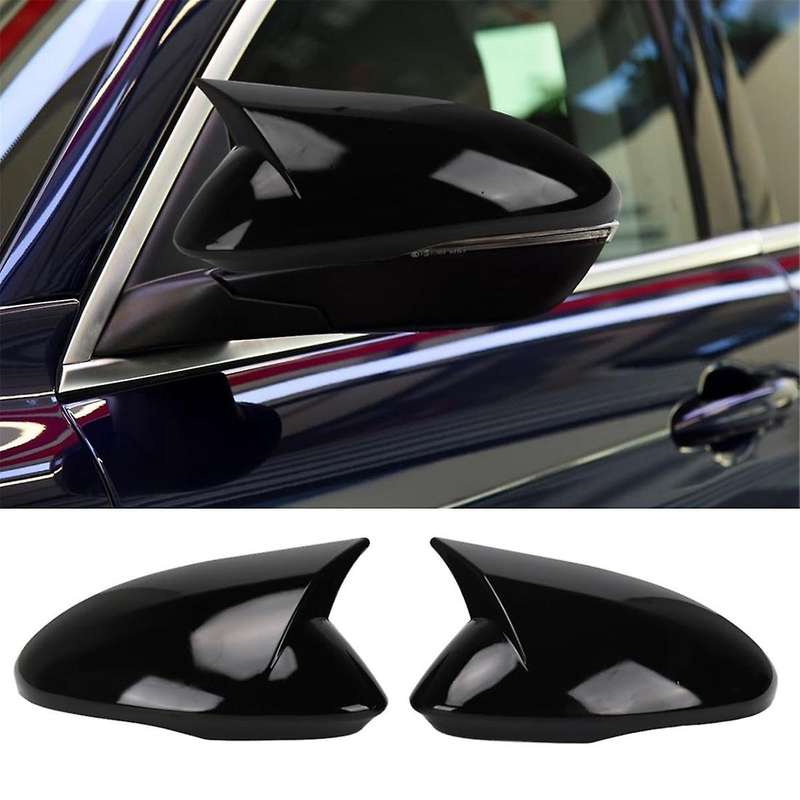 for Stelvio 2018-2023 Car Rearview Side Mirror Cover Cap Door Rear View Case Trim ,Black