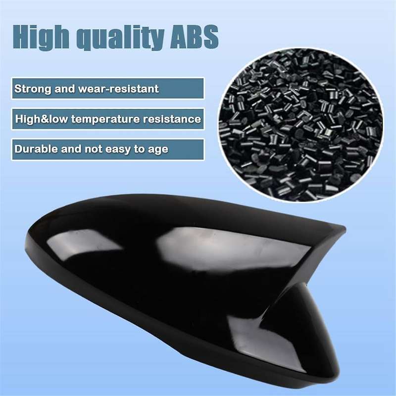 for Stelvio 2018-2023 Car Rearview Side Mirror Cover Cap Door Rear View Case Trim ,Black