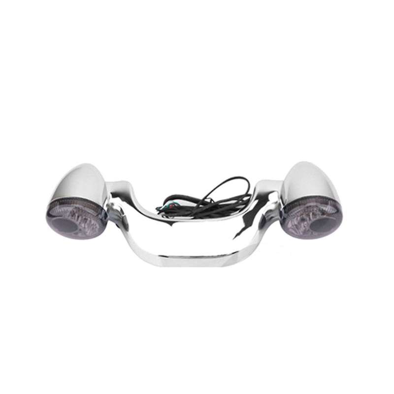 for Street Big Glide 10-21 Retrofit Rear Turn Signal Brake Light with Bracket Led Tail Light Plated