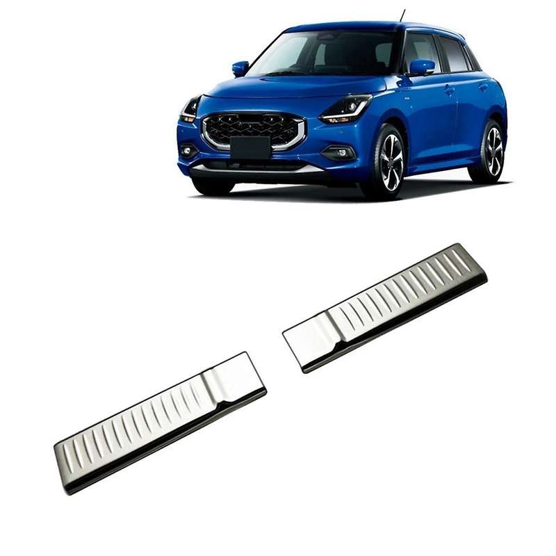 for Swift /ZD 2024 Trunk Door Sill Cover Rear Bumper Plate Stainless Steel Exterior Accessories Silv