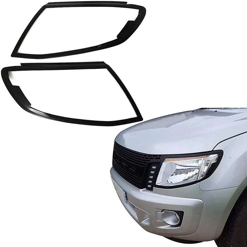 for T6 2012-2014 Car Front Headlight Frame Fog Light Protection Cover Trim Decorative Exterior Acces