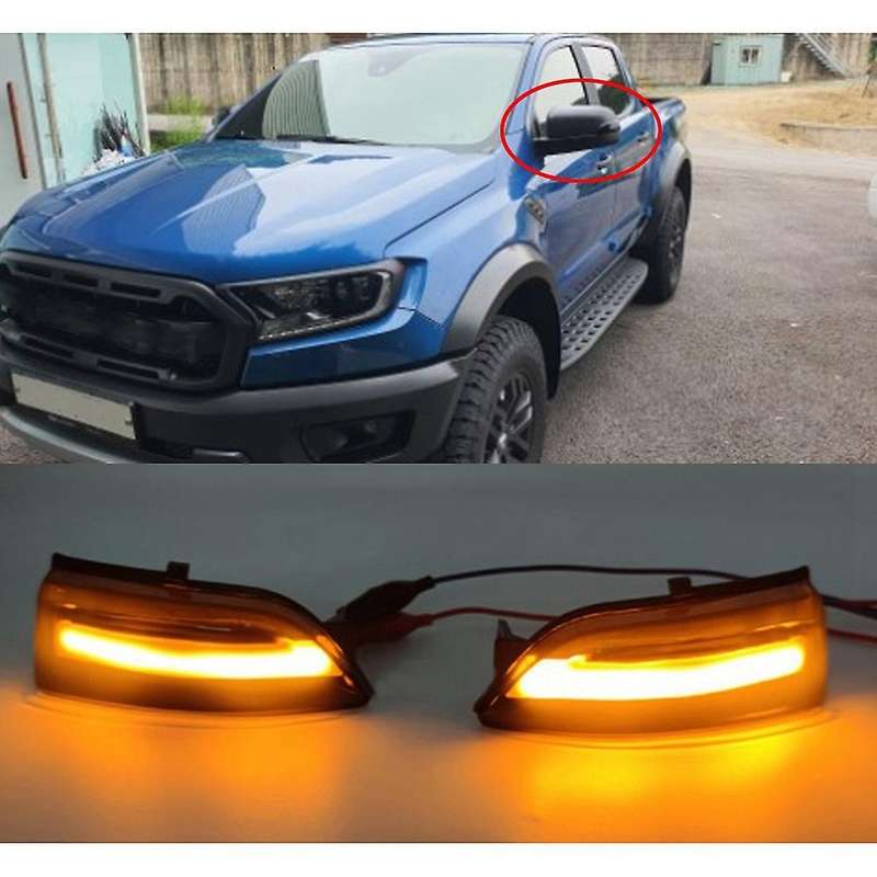 for T6 2012-2019 Everest 2015-2019 Dynamic Scroll LED Turn Signal Light Sequential Rearview Mirror I