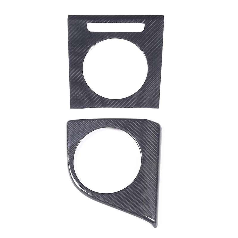 for Taycan 2019-2022 Dry Carbon Fiber Car Center Console Water Cup Frame Cover Decoration Trim Acces