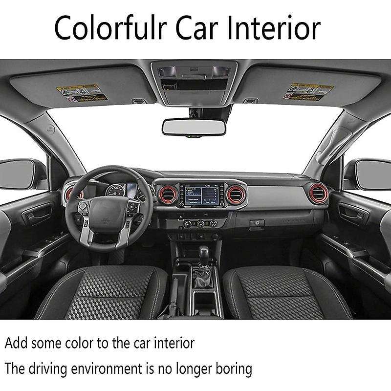 for Tayota A/C Vent Ring Inner Trim Decoration Covers for 2016-2021 A/C Outlet Vent Accessories Red