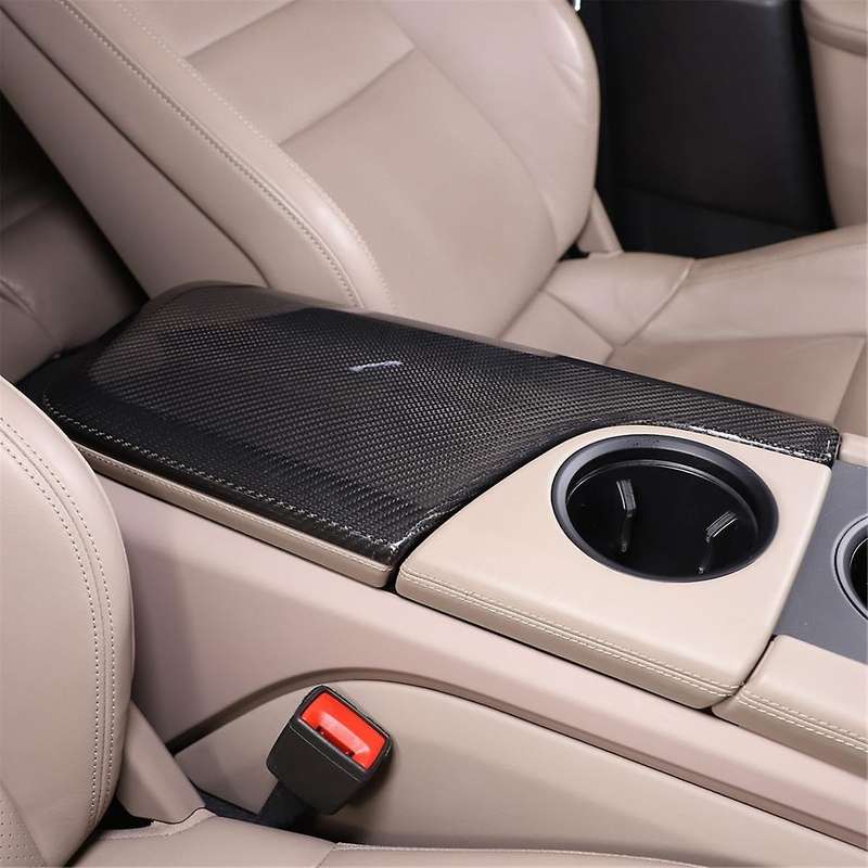 for Taycan 2019-2022 Dry Carbon Fiber Car Central Control Armrest Box Protective Cover Trim Accessor