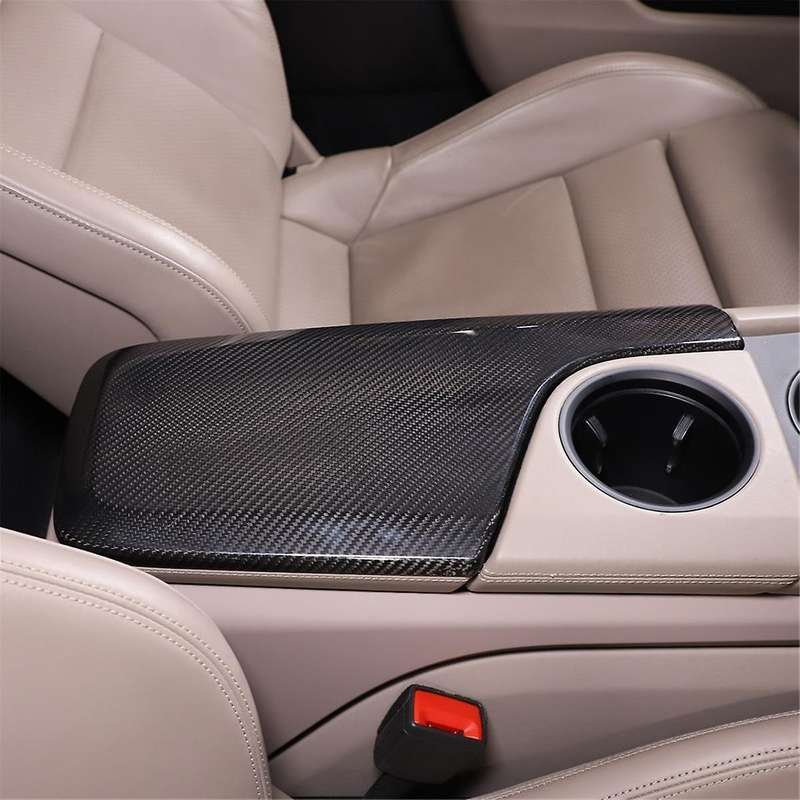 for Taycan 2019-2022 Dry Carbon Fiber Car Central Control Armrest Box Protective Cover Trim Accessor