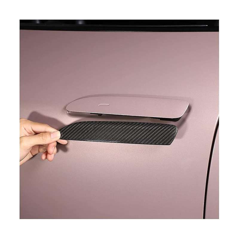 for Taycan 2019-2022 Dry Carbon Fiber Car Exterior Door Handle Cover Trim Accessories, 4pcs
