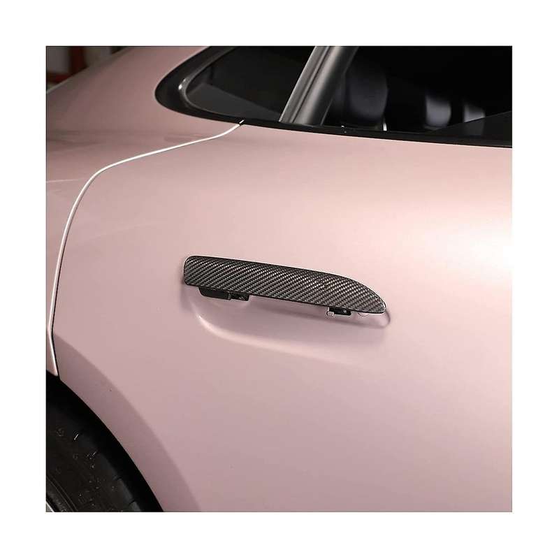 for Taycan 2019-2022 Dry Carbon Fiber Car Exterior Door Handle Cover Trim Accessories, 4pcs